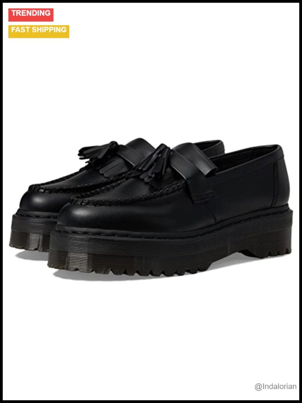 Vegan Synthetic Platform Tassel Loafer Casual Party Shoe